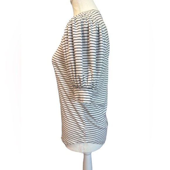 NWOT $120 FRAME | Balloon Sleeve Tee in Blanc Multi (S) - Picture 6 of 9